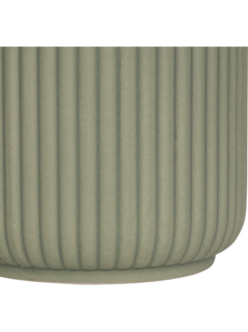 Cache-pot cylindrique cannelé nuria Vert - Kiabi