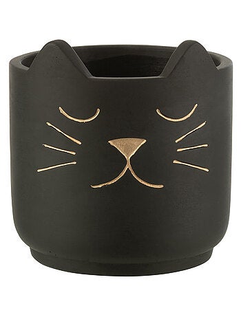 Cache pot de Fleurs Chat Noir