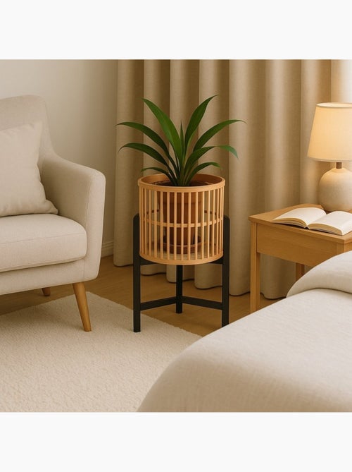 Cache-pot en bambou 48cm - Kiabi