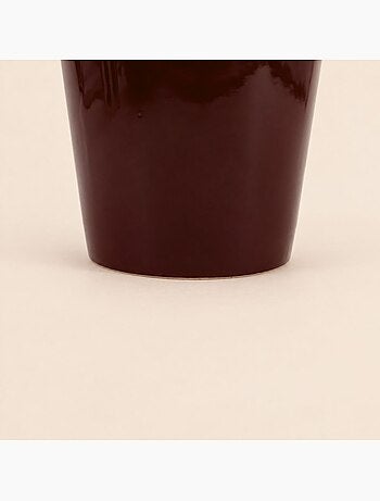 Cache-pot en céramique avec perles bordeaux 16cm