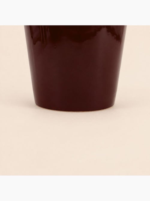 Cache-pot en céramique avec perles bordeaux 16cm - Kiabi Cache-pot en céramique avec perles bordeaux 16cm - Kiabi