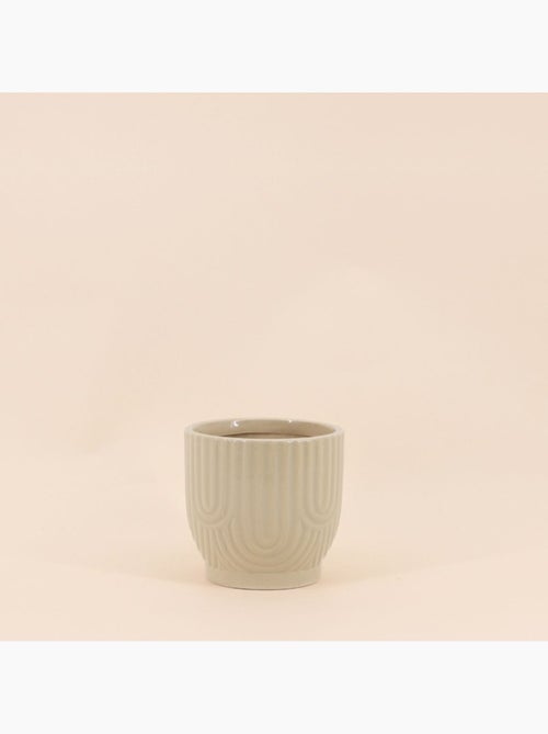 Cache-pot en céramique beige 13cm - Kiabi Cache-pot en céramique beige 13cm - Kiabi