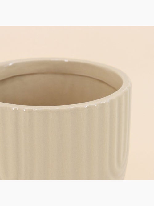 Cache-pot en céramique beige 13cm - Kiabi Cache-pot en céramique beige 13cm - Kiabi
