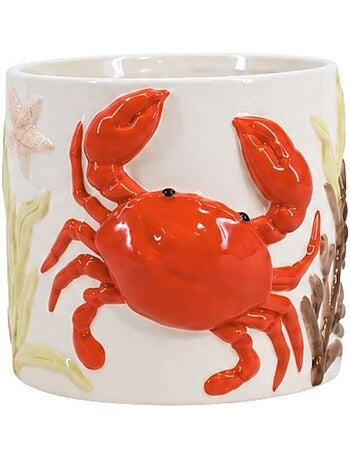 Cache-pot en céramique crabe 3d 19cm