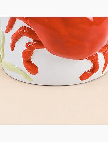 Cache-pot en céramique crabe 3d 19cm