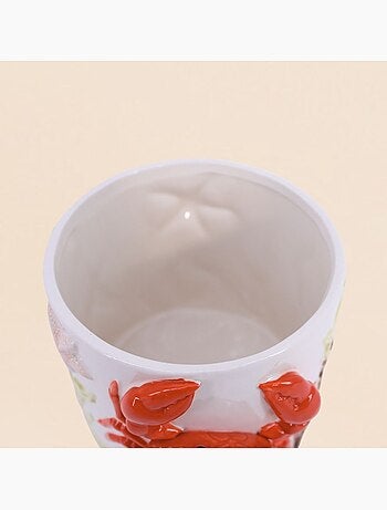 Cache-pot en céramique crabe 3d 19cm