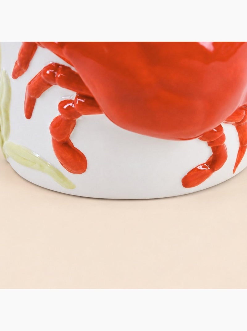 Cache-pot en céramique crabe 3d 19cm Blanc - Kiabi