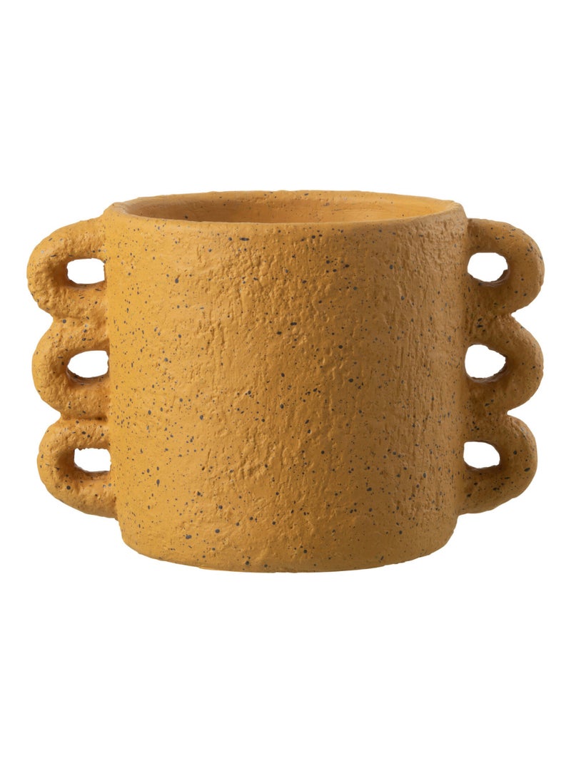 Cache pot fiesta jaune en céramique 15 cm