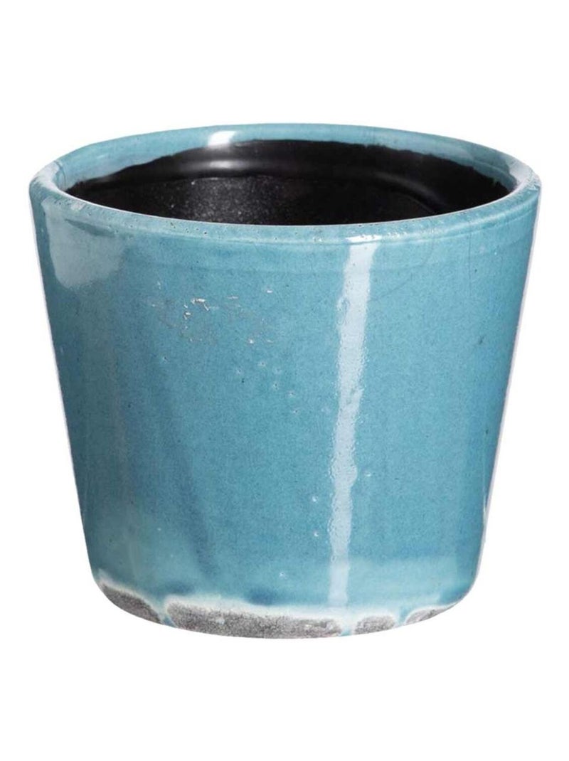 Cache-pot en céramique vieillie Bleu - Kiabi