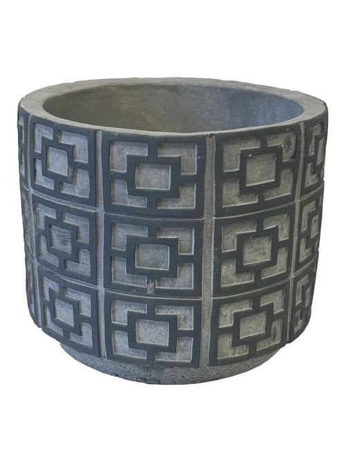 Cache pot en ciment - Gris foncé - Kiabi