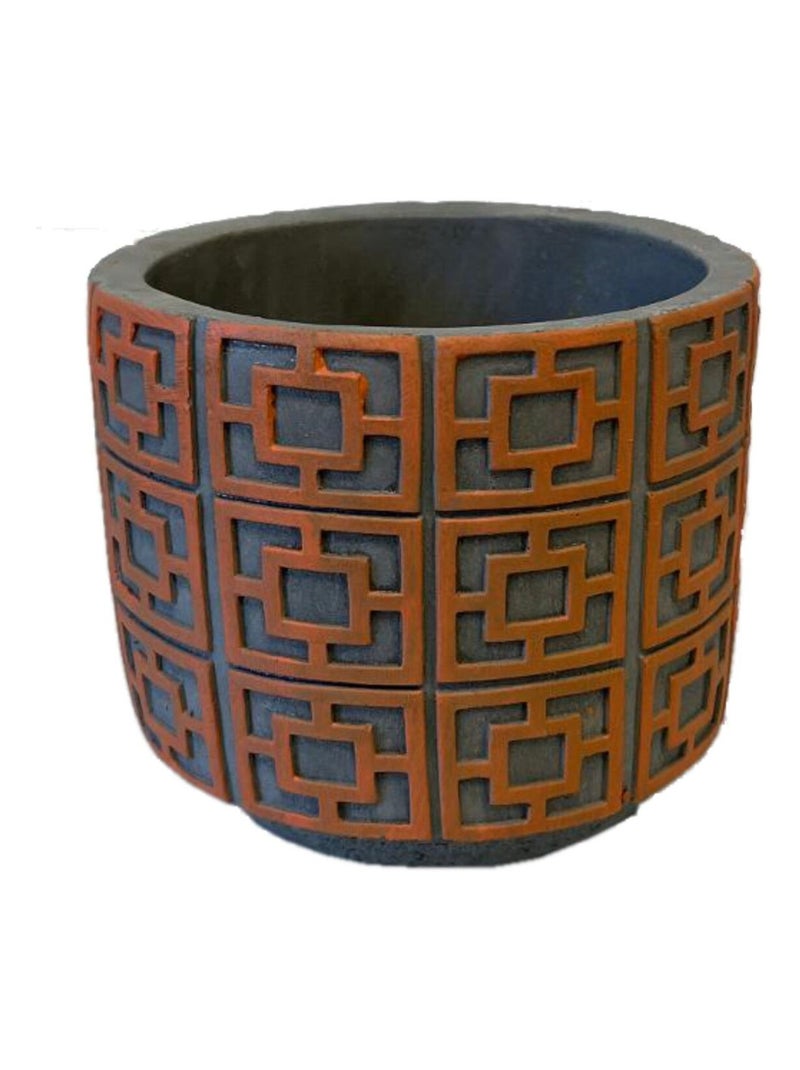Cache pot en ciment - Orange Orange - Kiabi
