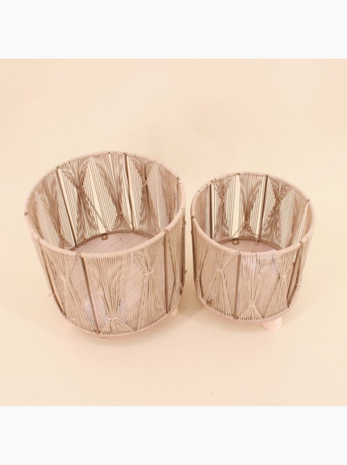 Cache-pot en corde beige 20x20cm - Kiabi Cache-pot en corde beige 20x20cm - Kiabi