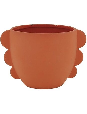 Cache pot en dolomite terracotta 18,7cm