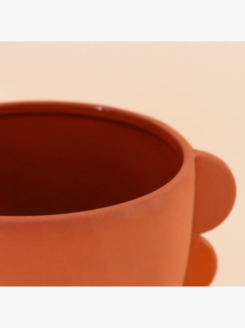 Cache pot en dolomite terracotta 18,7cm - Kiabi Cache pot en dolomite terracotta 18,7cm - Kiabi