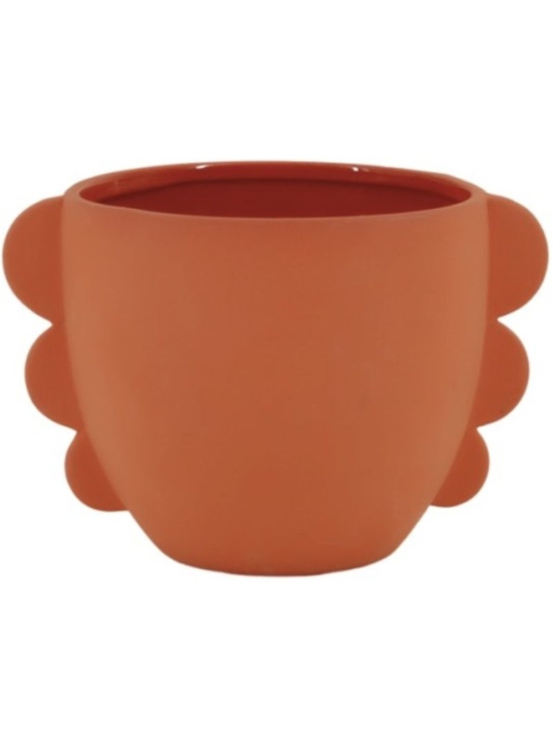 Cache pot en dolomite terracotta 18,7cm Terre cuite - Kiabi