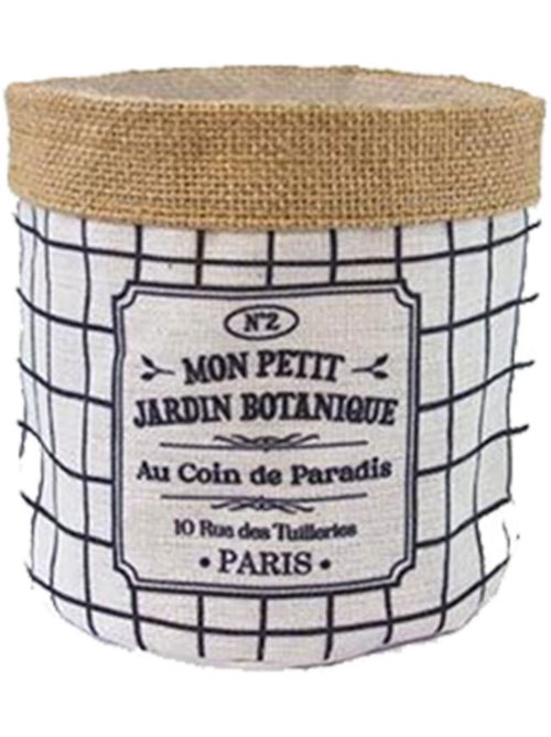 Cache-pot en jute modèle mon petit jardin botanique 14 cm - Kiabi