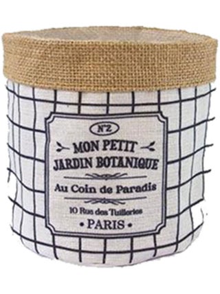 Cache-pot en jute modèle Mon petit jardin botanique