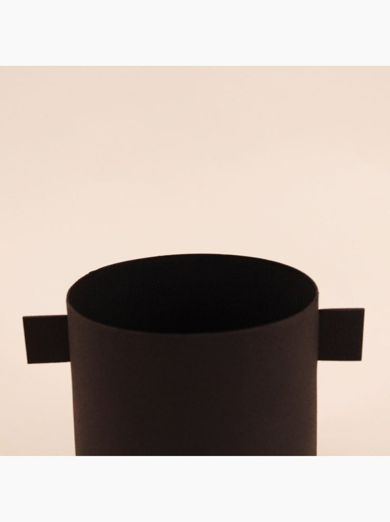 Cache pot en métal 11x15cm Noir - Kiabi