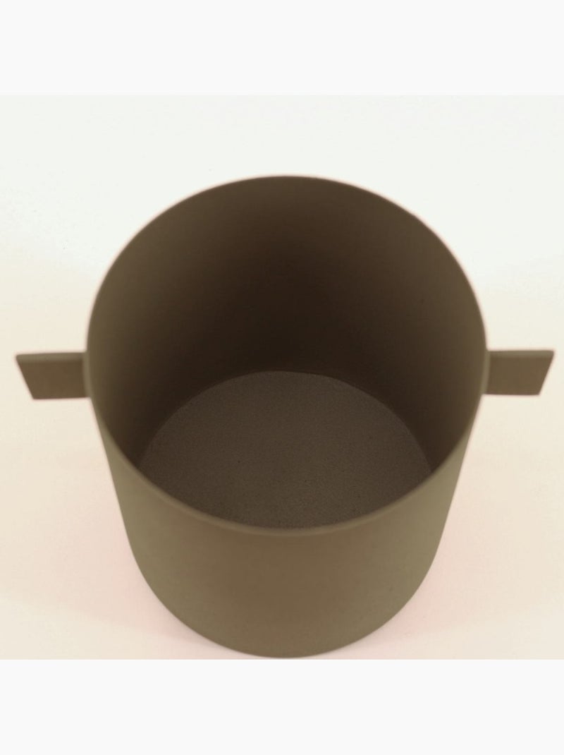 Cache pot en métal 11x15cm Vert - Kiabi