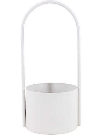 Cache pot en métal anse haute 13x30cm