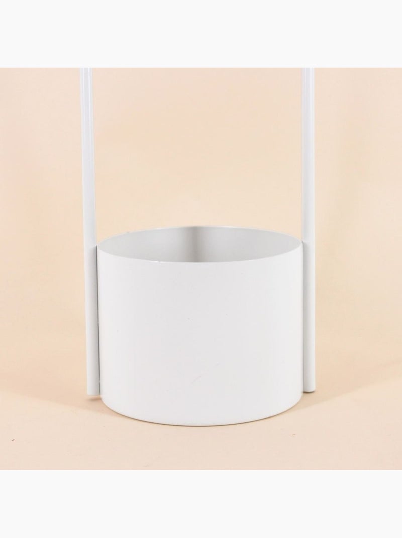 Cache pot en métal anse haute 13x30cm Beige - Kiabi