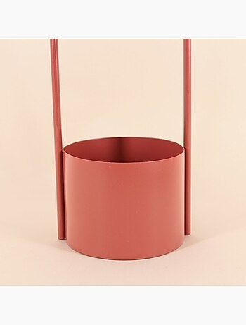 Cache pot en métal anse haute 13x30cm