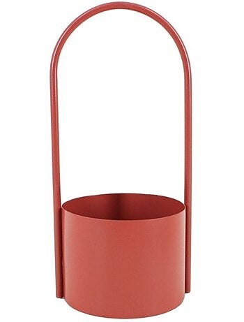 Cache pot en métal anse haute 13x30cm