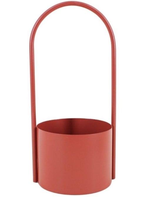 Cache pot en métal anse haute 13x30cm - Kiabi