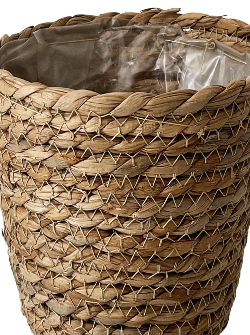 Cache pot en osier texturé Beige - Kiabi