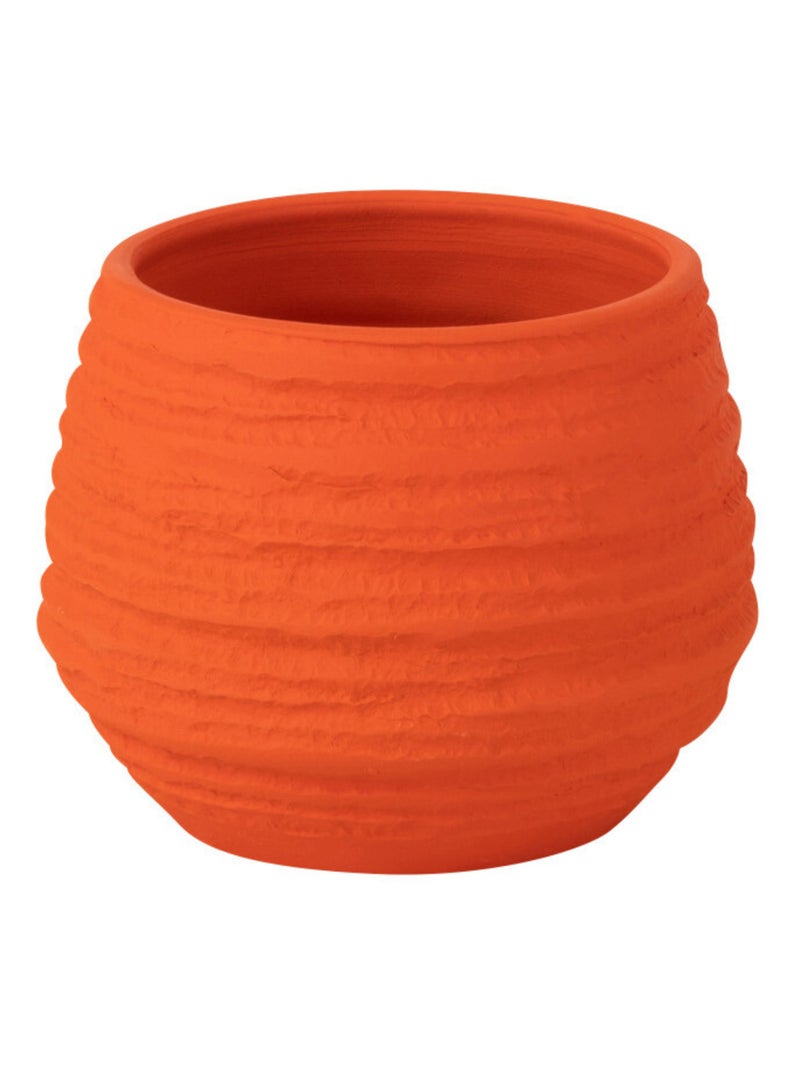 Cache pot fiesta en céramique Orange - Kiabi