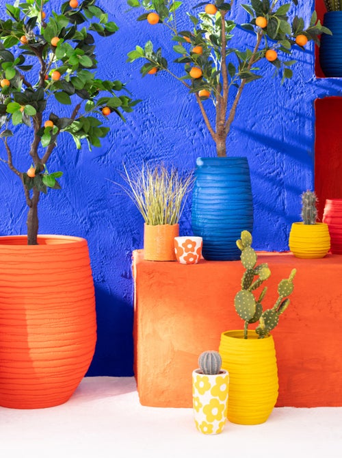 Cache pot fiesta en céramique - Kiabi