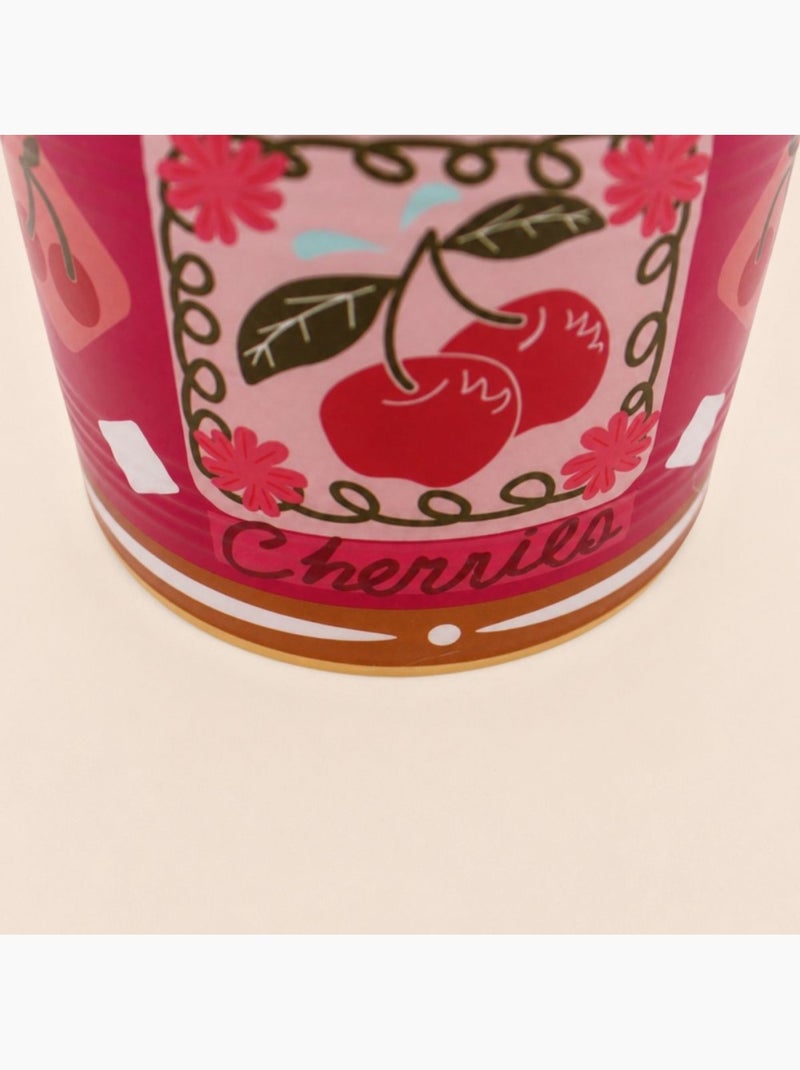 Cache-pot fruits en céramique rose liseret jaune 11x13cm Rose - Kiabi