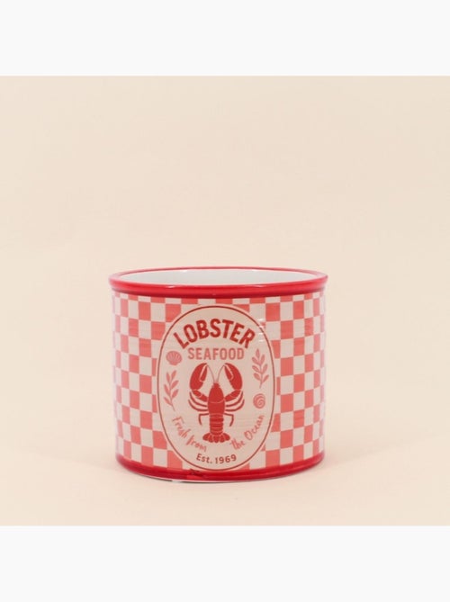 Cache pot homard en dolomite rouge, blanc 13cm - Kiabi Cache pot homard en dolomite rouge, blanc 13cm - Kiabi