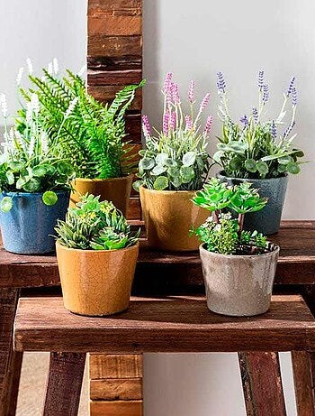 Cache pot jane aspect vieilli en céramique