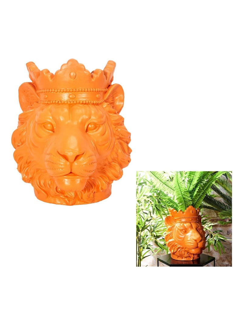 Cache-pot Lion pour plante - Intérieur et Extérieur Orange - Kiabi
