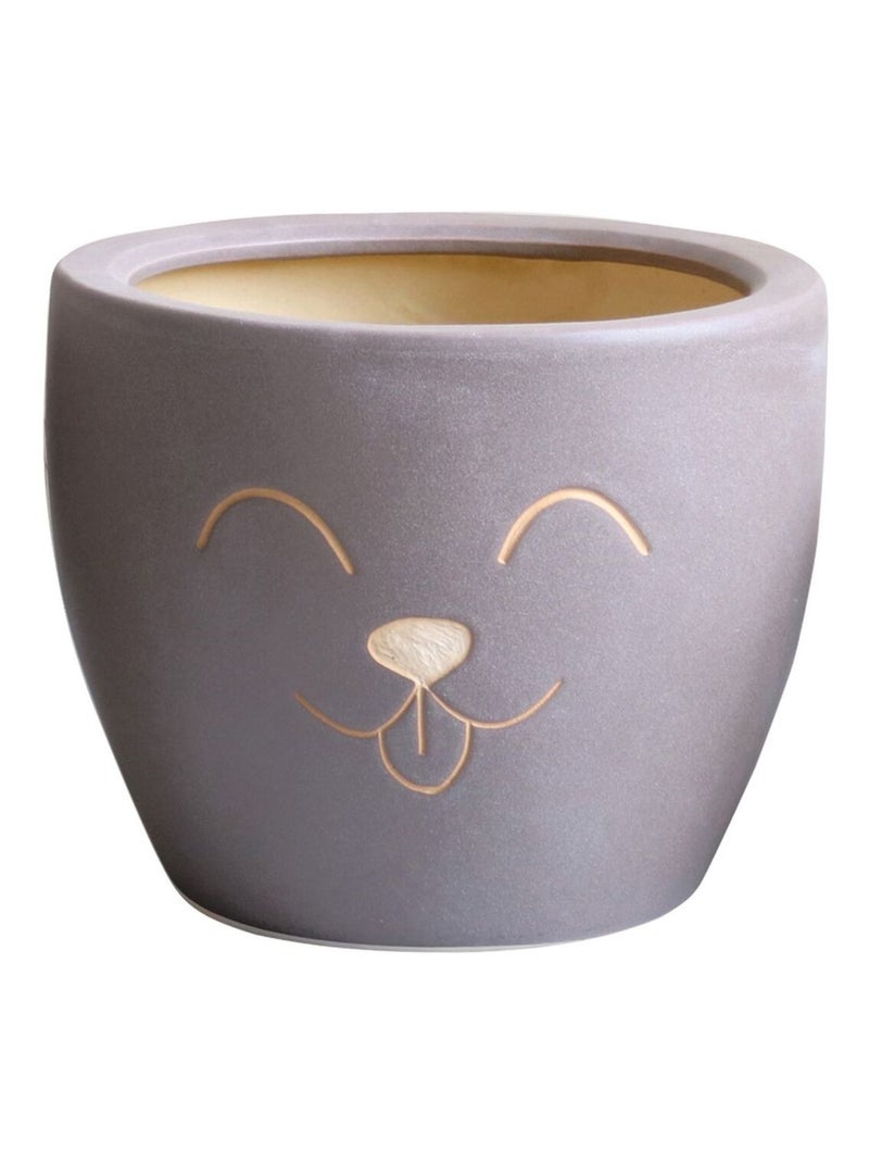 Cache pot Petsy en Terre Cuite Taupe - Kiabi
