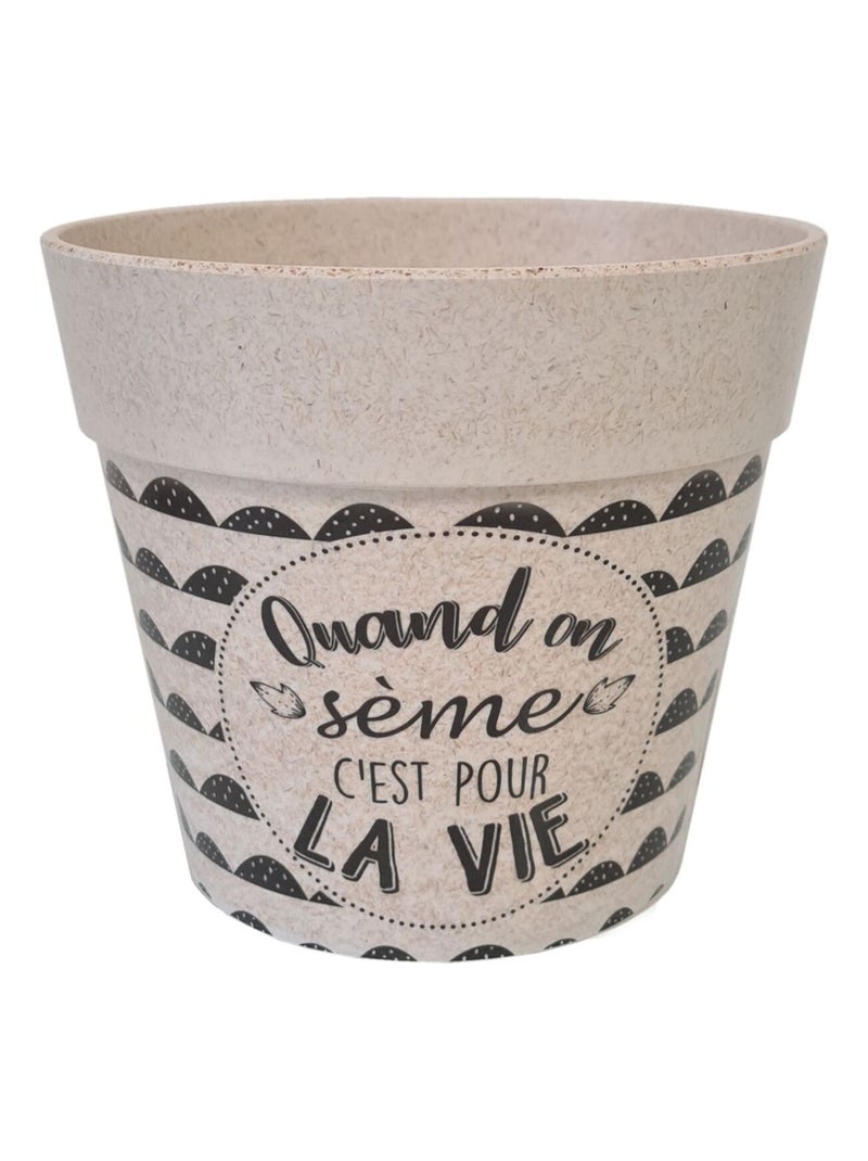 Cache pot quand on sème en bambou Beige - Kiabi