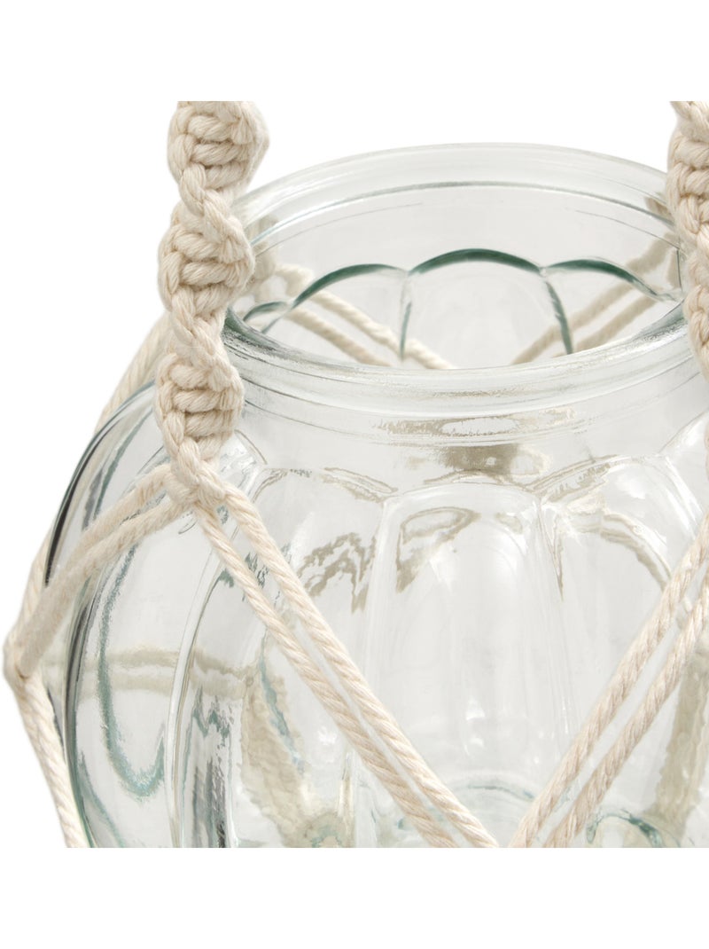 Cache-pot rond en verre ELYO Beige - Kiabi