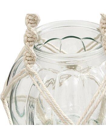 Cache-pot rond en verre elyo