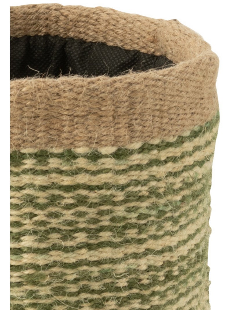 Cache-pot souple en jute - AFIBEL Vert - Kiabi