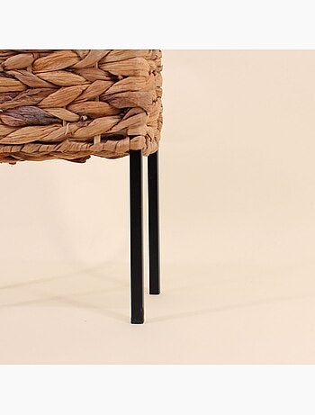 Cache-pot sur pieds jonc de mer 20x12cm
