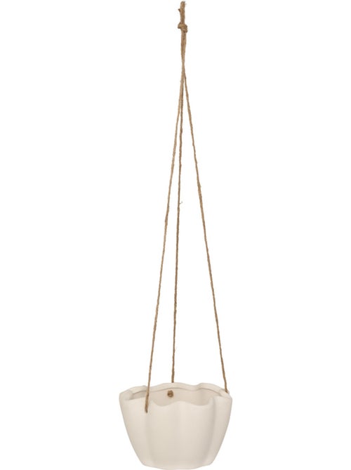 Cache-pot suspendu en céramique avec cordes en jute wild - Kiabi Cache-pot suspendu en céramique avec cordes en jute wild - Kiabi