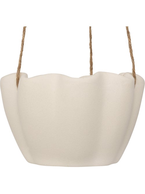 Cache-pot suspendu en céramique avec cordes en jute wild - Kiabi Cache-pot suspendu en céramique avec cordes en jute wild - Kiabi