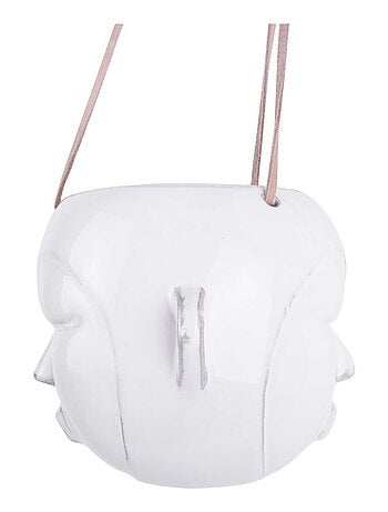 Cache-pot suspendu rond avec motif visage MASK