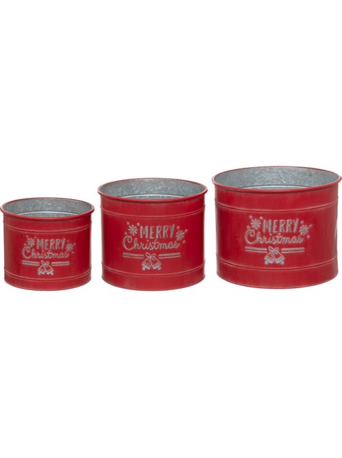 Cache pot traditionnel en métal x3 - Kiabi Cache pot traditionnel en métal x3 - Kiabi