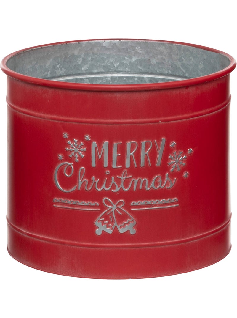 Cache pot traditionnel en métal x3 Rouge - Kiabi