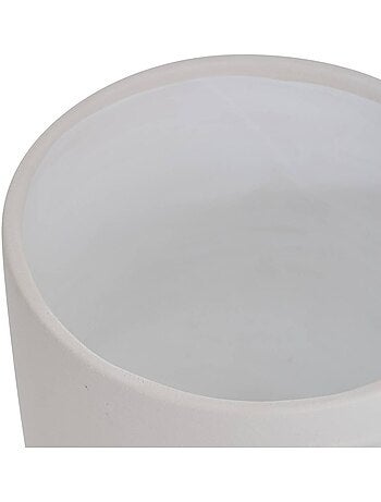 Cache-pot visage cylindrique en dolomite pam