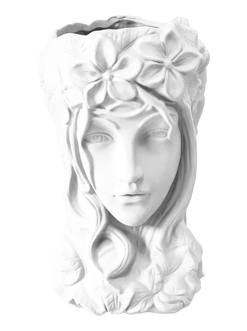 Cache pot visage féminin Blanc - Kiabi