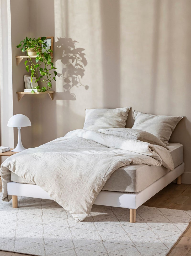 Cache sommier coton jersey Blanc - Kiabi