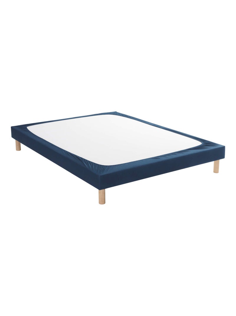 Cache sommier coton jersey Bleu marine - Kiabi